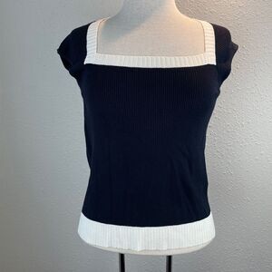 NWT Nine & Company Short Sleeve Sweater Top Size M